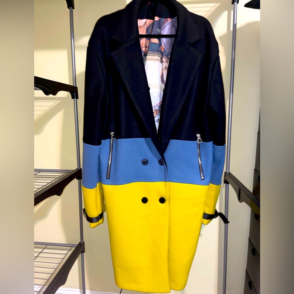 Multi-colored full length Vie Riche coat